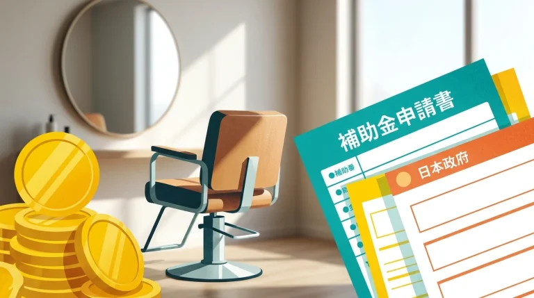 美容室開業に使える補助金のイメージイラスト