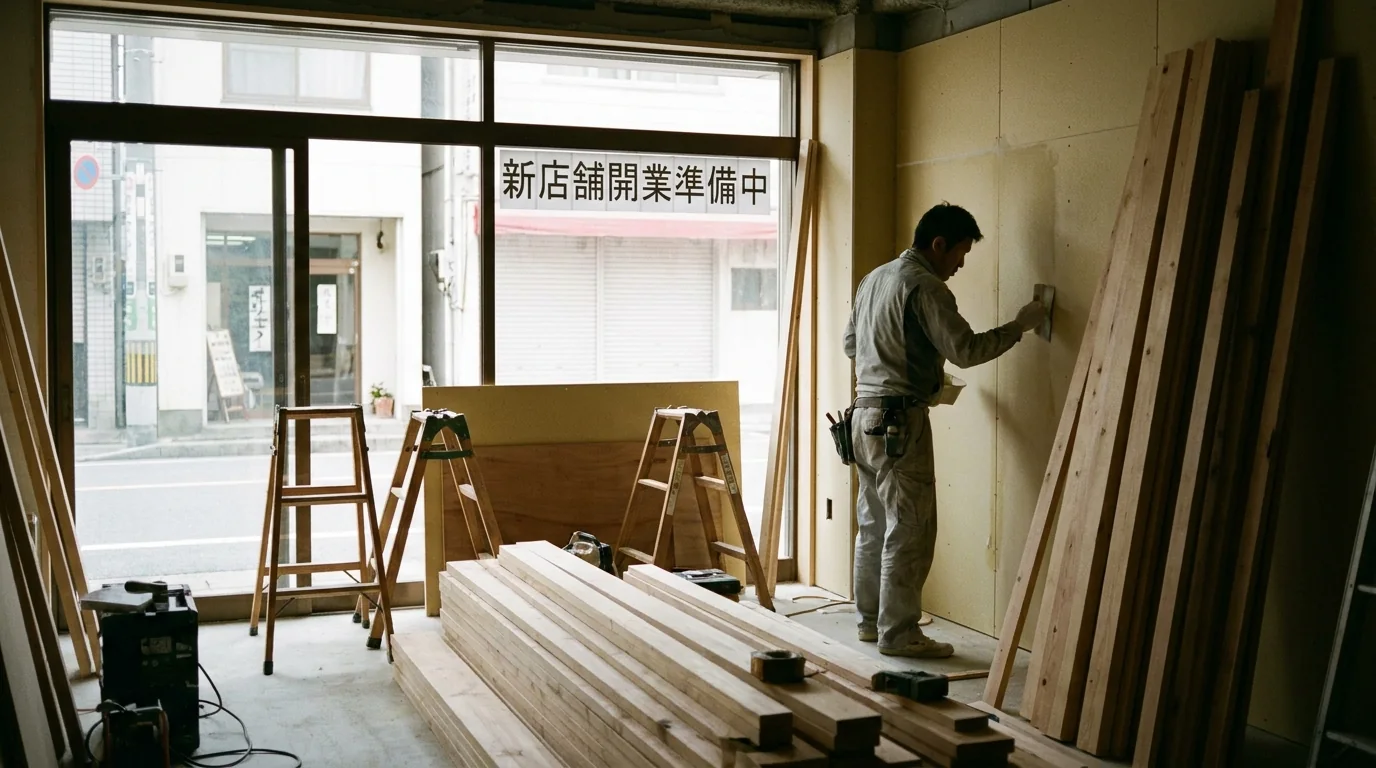 新店舗の内装工事の実写イメージ